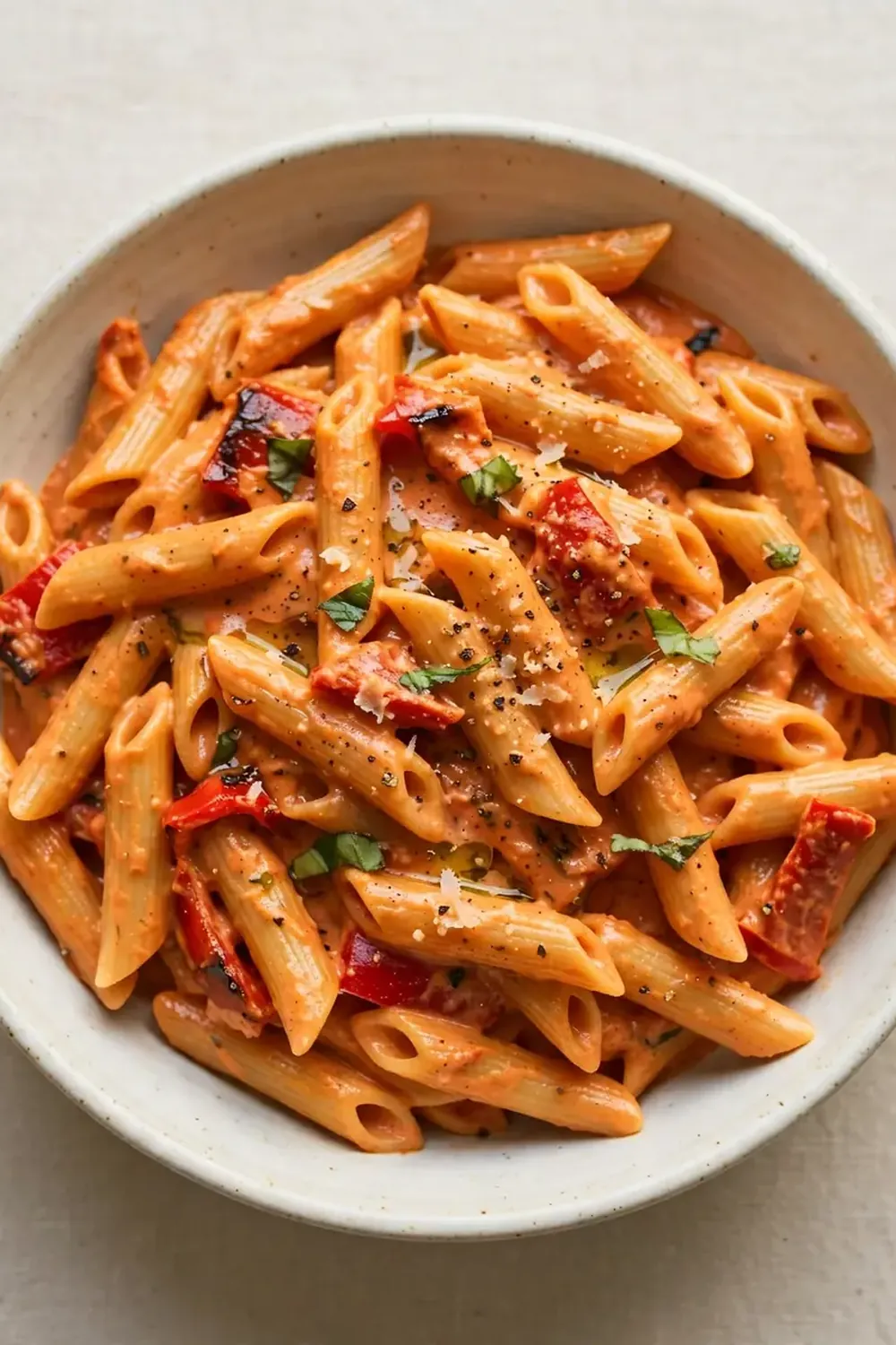 Creamy Roasted Red Pepper Penne