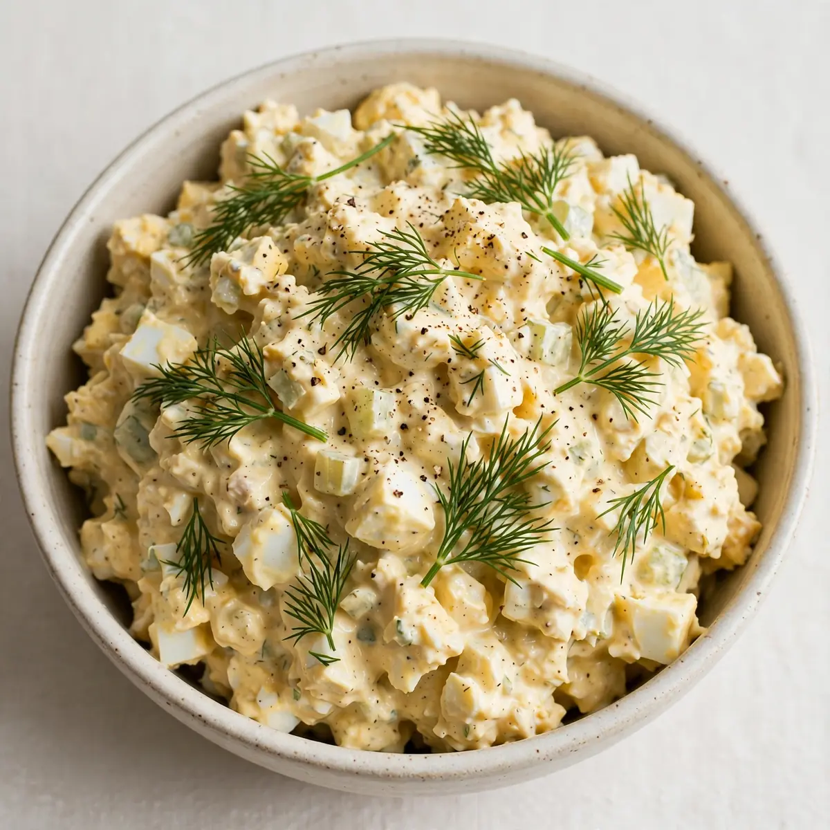 Budget Cremiges Eiersalat mit frischem Dill Meal Prep