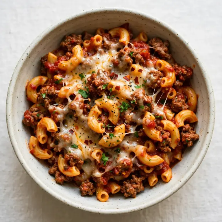 Budget Eintopf Beef Chili Macaroni für die Meal Prep Woche