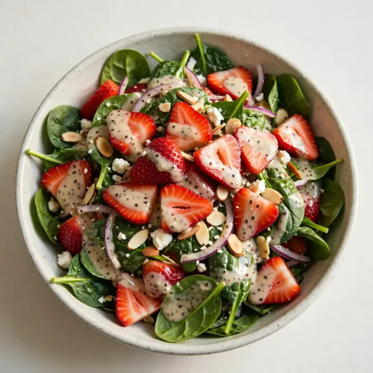 Budget-Erdbeer-Spinat-Salat für die Meal Prep Woche