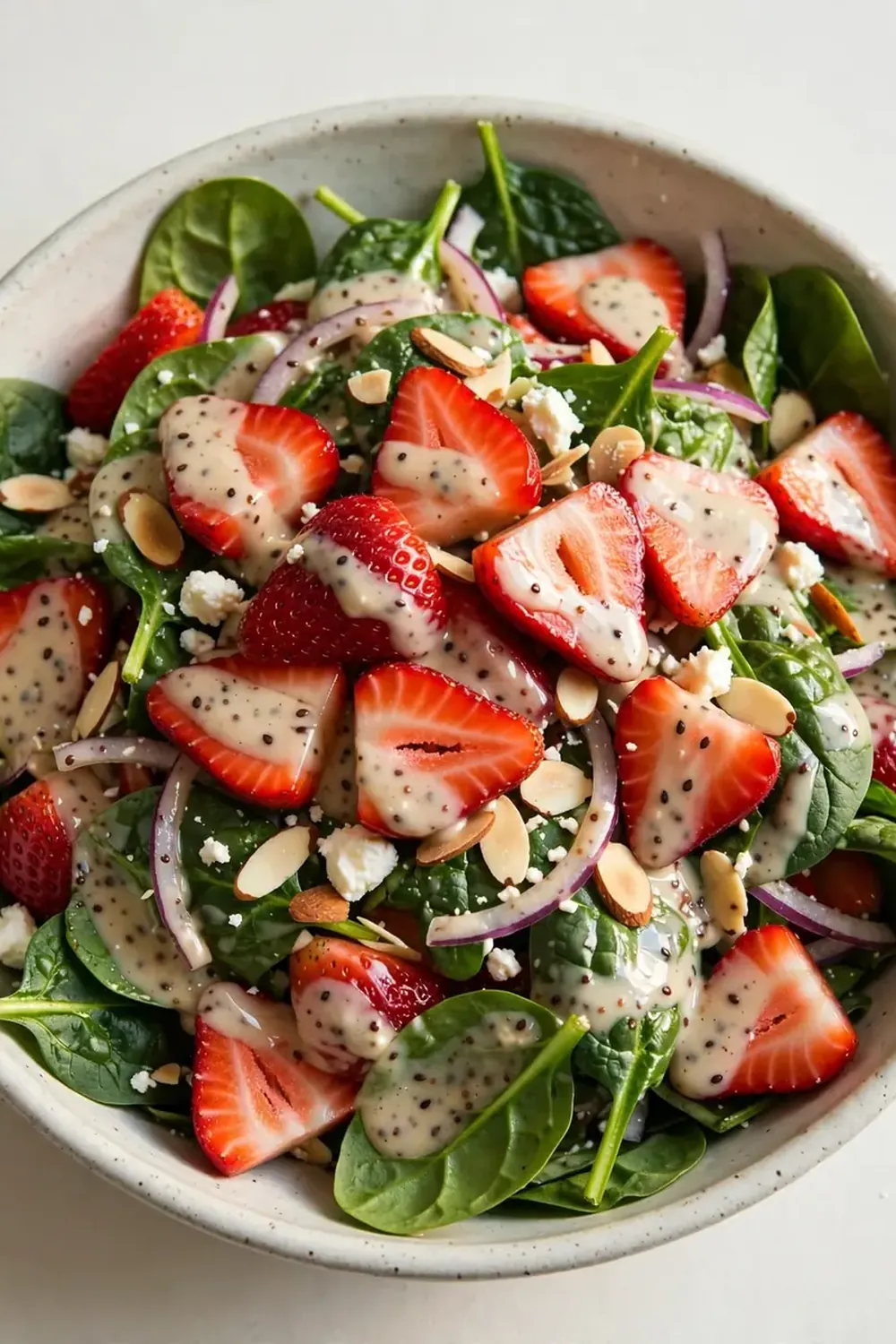 Strawberry Spinach Salad with Poppyseed Dressing