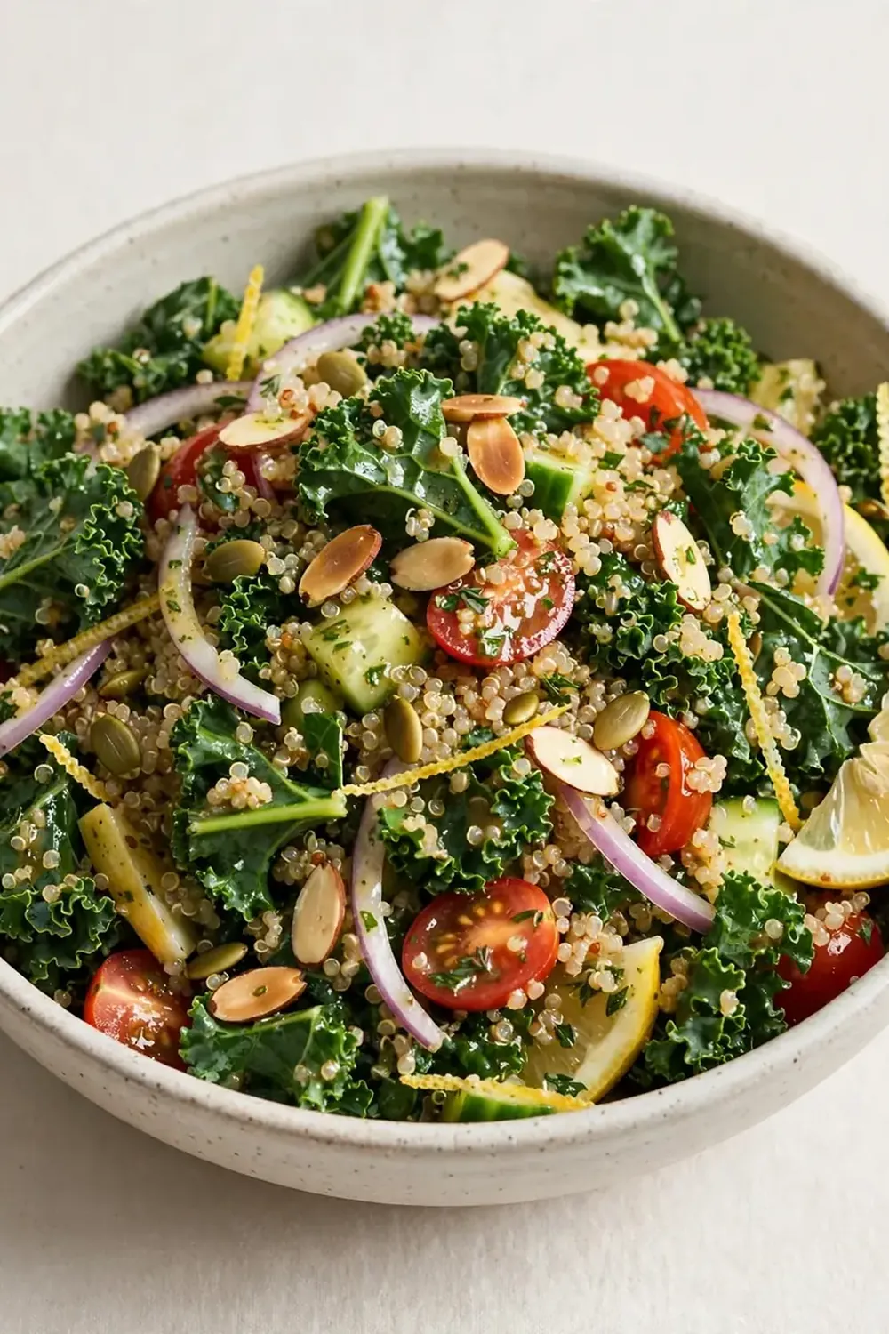 Kale and Quinoa Salad with Lemon Vinaigrette