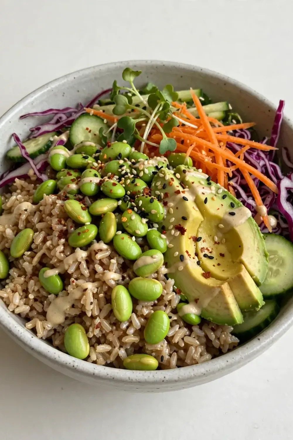 Brown Rice and Edamame Power Bowl