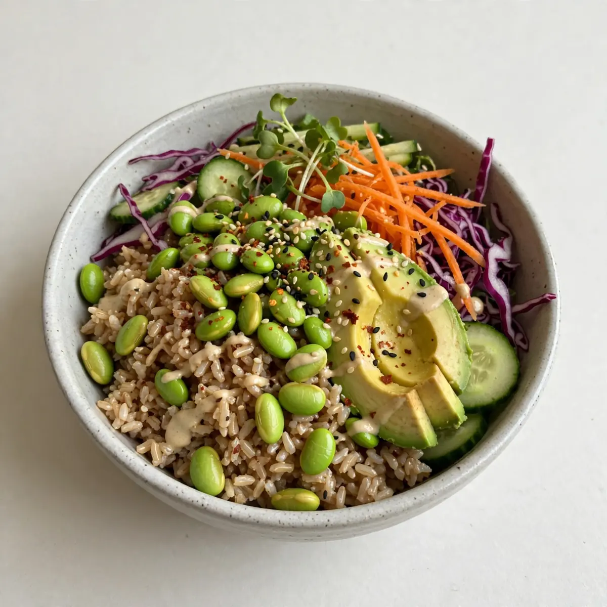 Budget Meal Prep: Brauner Reis-Edamame-Power Bowl