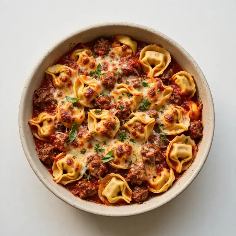 Budget Meal Prep: Gebackener Käse-Tortellini mit Beef Marinara