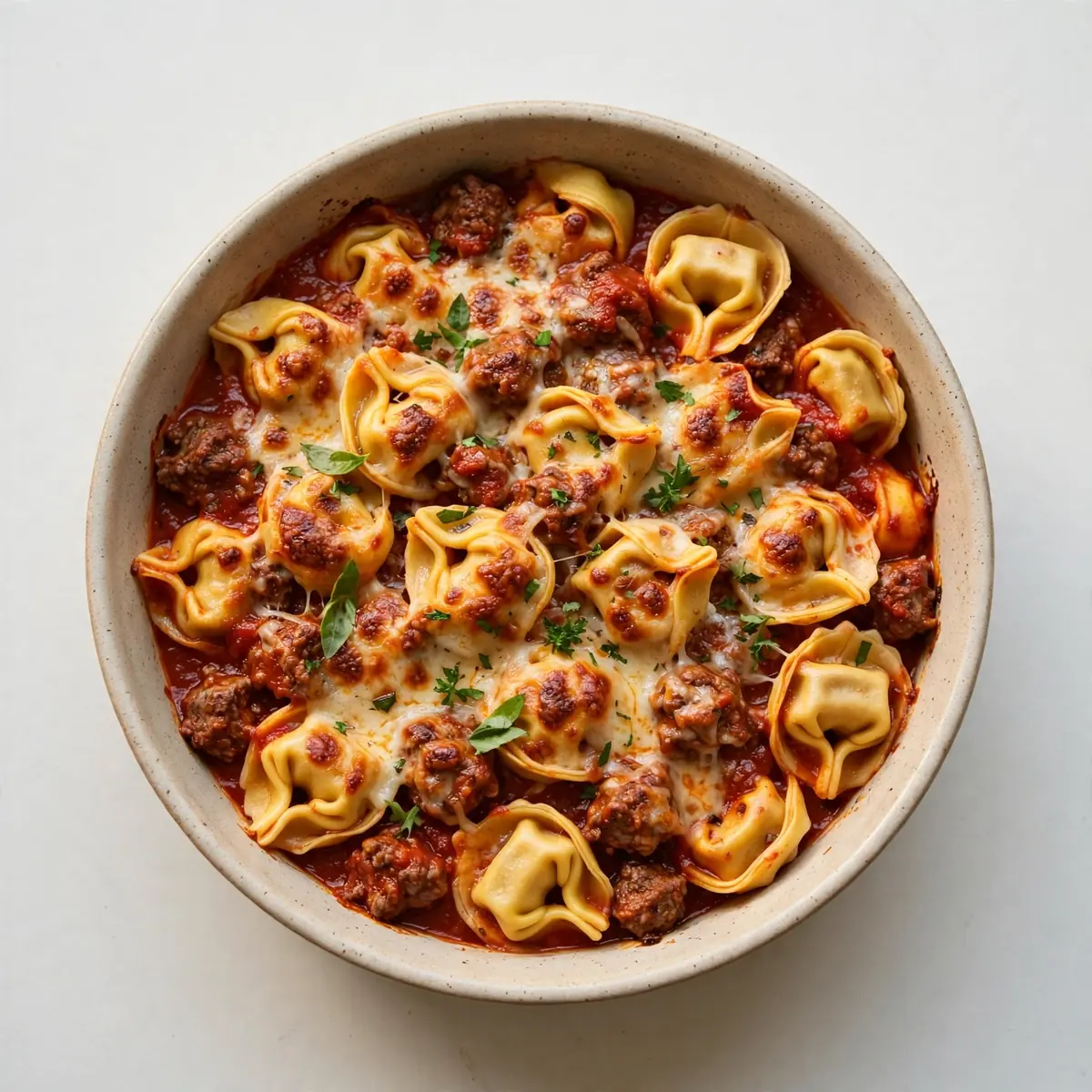 Budget Meal Prep: Gebackener Käse-Tortellini mit Beef Marinara