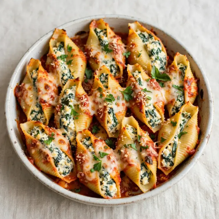 Budget Meal Prep: Gefüllte Jumbo Shells mit Spinat-Ricotta