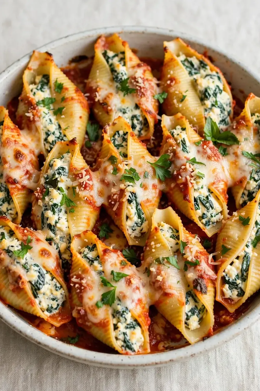 Spinach and Ricotta Stuffed Jumbo Shells