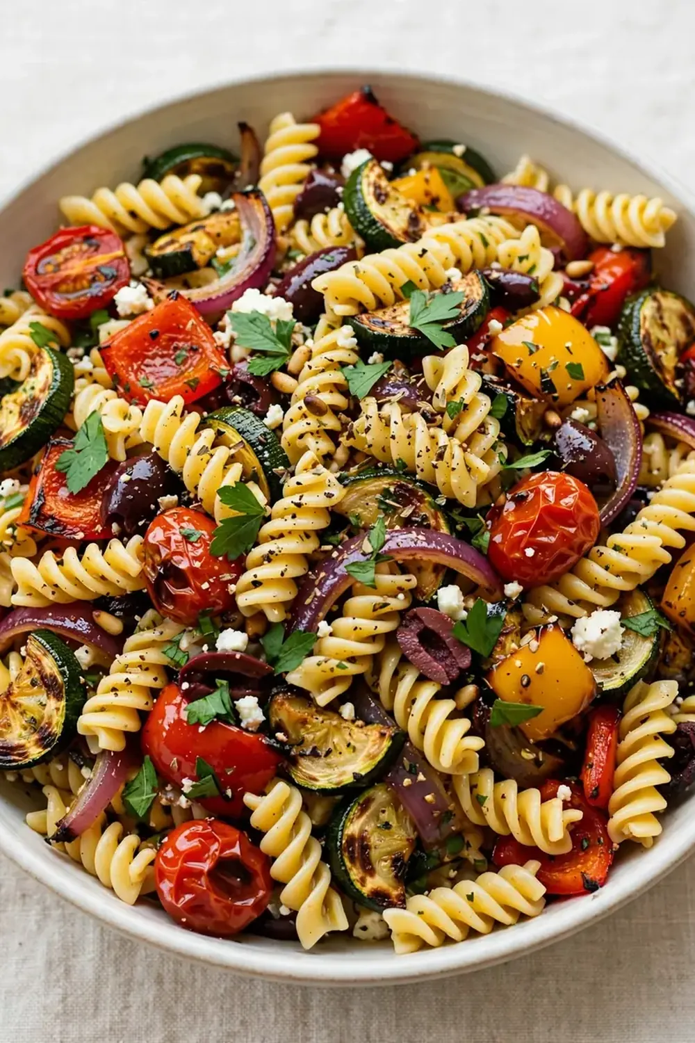 Roasted Veggie and Rotini Pasta Salad