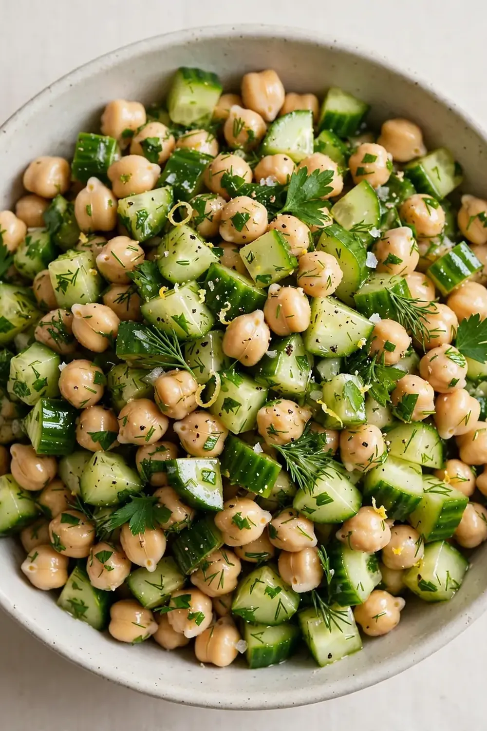 Chickpea and Cucumber Cold Salad