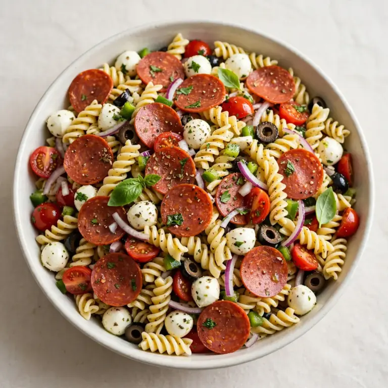 Budget Pasta-Salat Meal Prep mit Beef Pepperoni