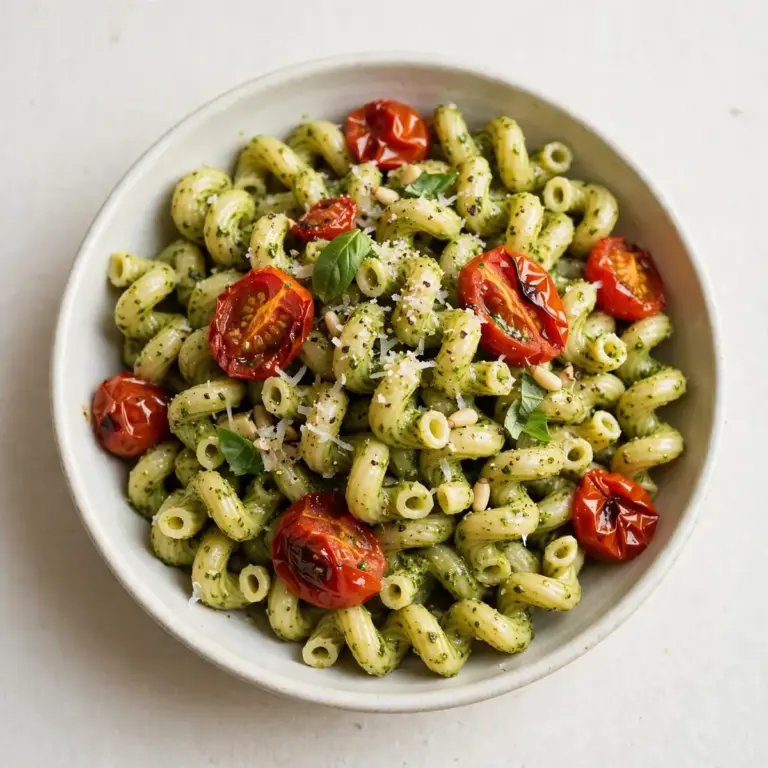 Budget Pesto Cavatappi mit Röstaromen aus dem Ofen