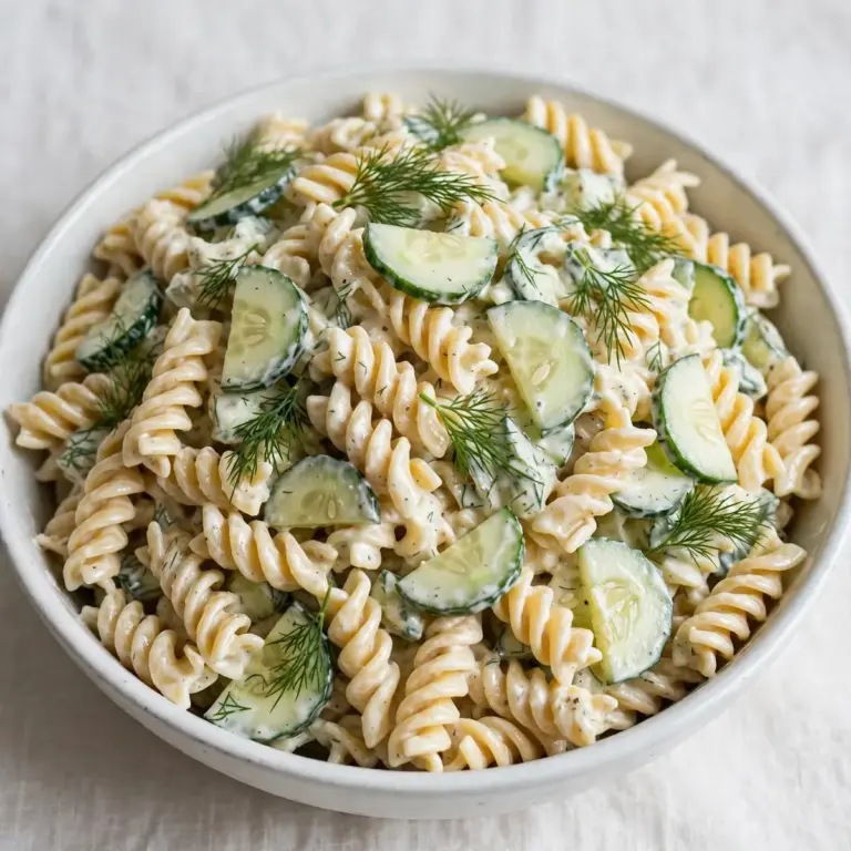 Budgetfreundlicher Dill-Gurken-Pasta-Salat Meal Prep