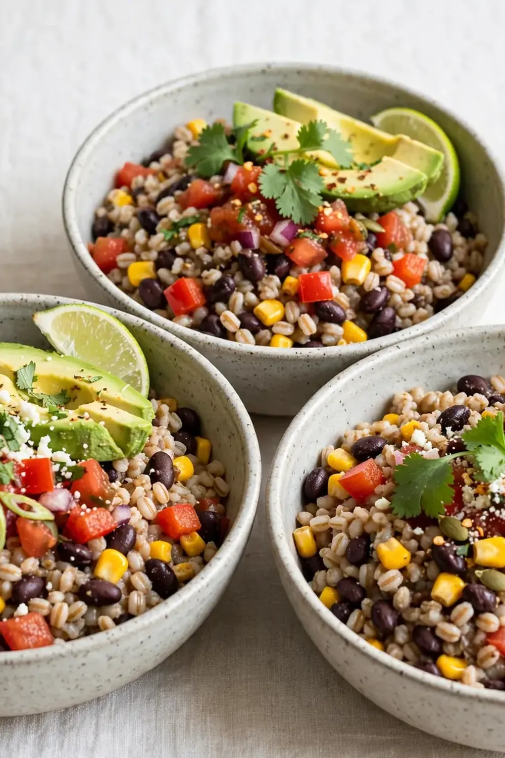 Barley and Black Bean Fiesta Bowl