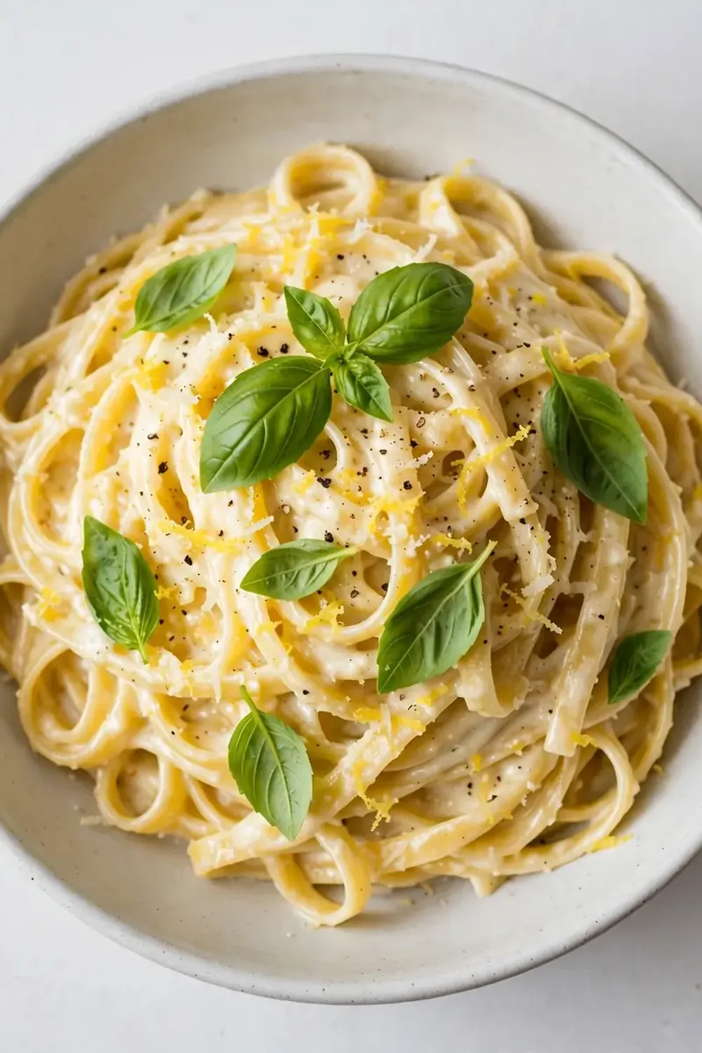 creamy lemon pasta fresh basil