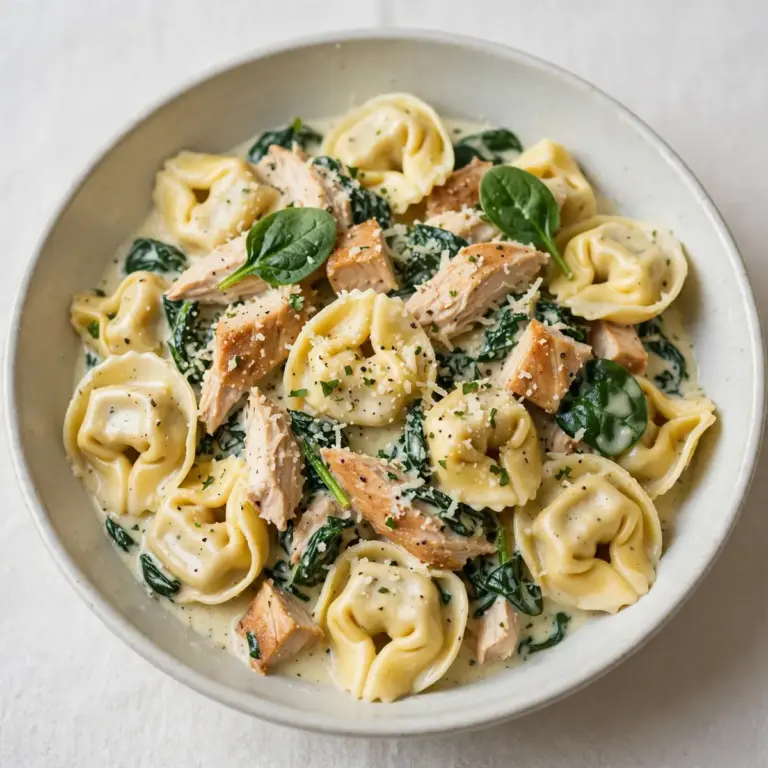 Cremiges Chicken-Spinat-Tortellini Meal Prep für 2€ pro Portion