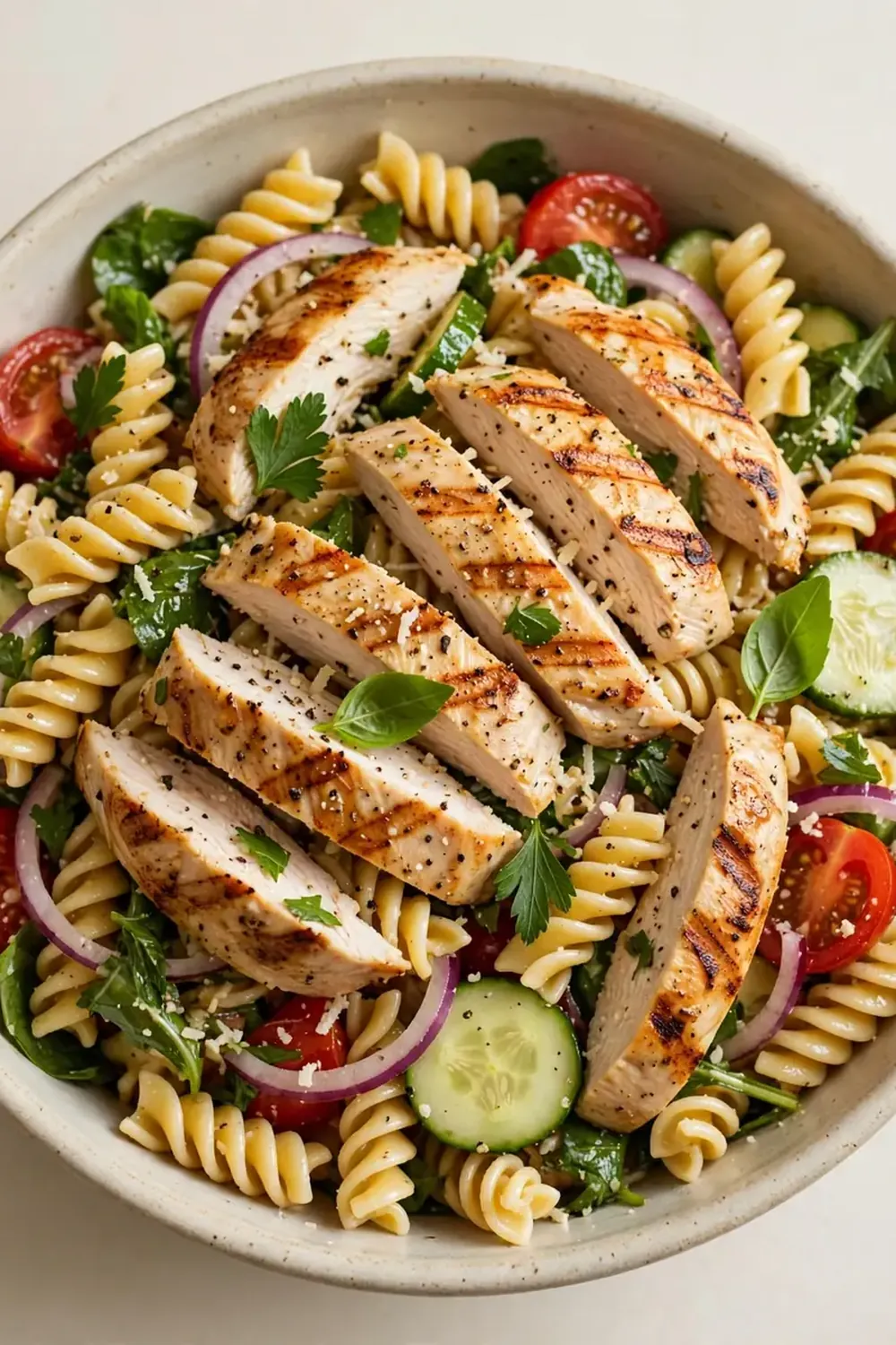 grilled chicken pasta salad easy
