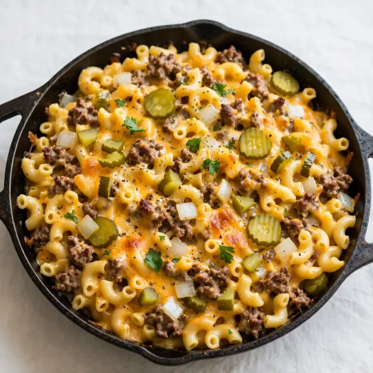 Günstige Meal-Prep One-Pot Cheeseburger Pasta