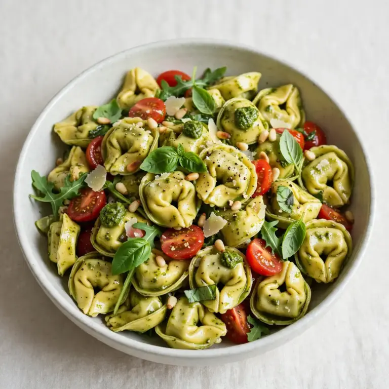 Kalter Tortellini-Salat mit Pesto