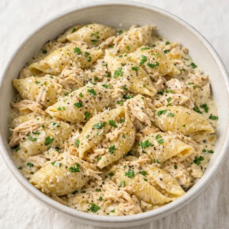 Knoblauch-Parmesan-Hähnchen mit Muschelnudeln: Budget-Mahlzeit für 4 Portionen
