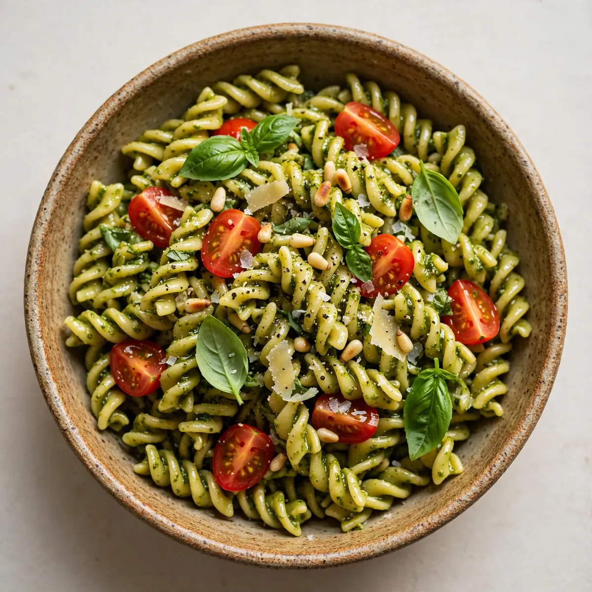 Leichtes Sommer-Pesto-Pasta-Rezept