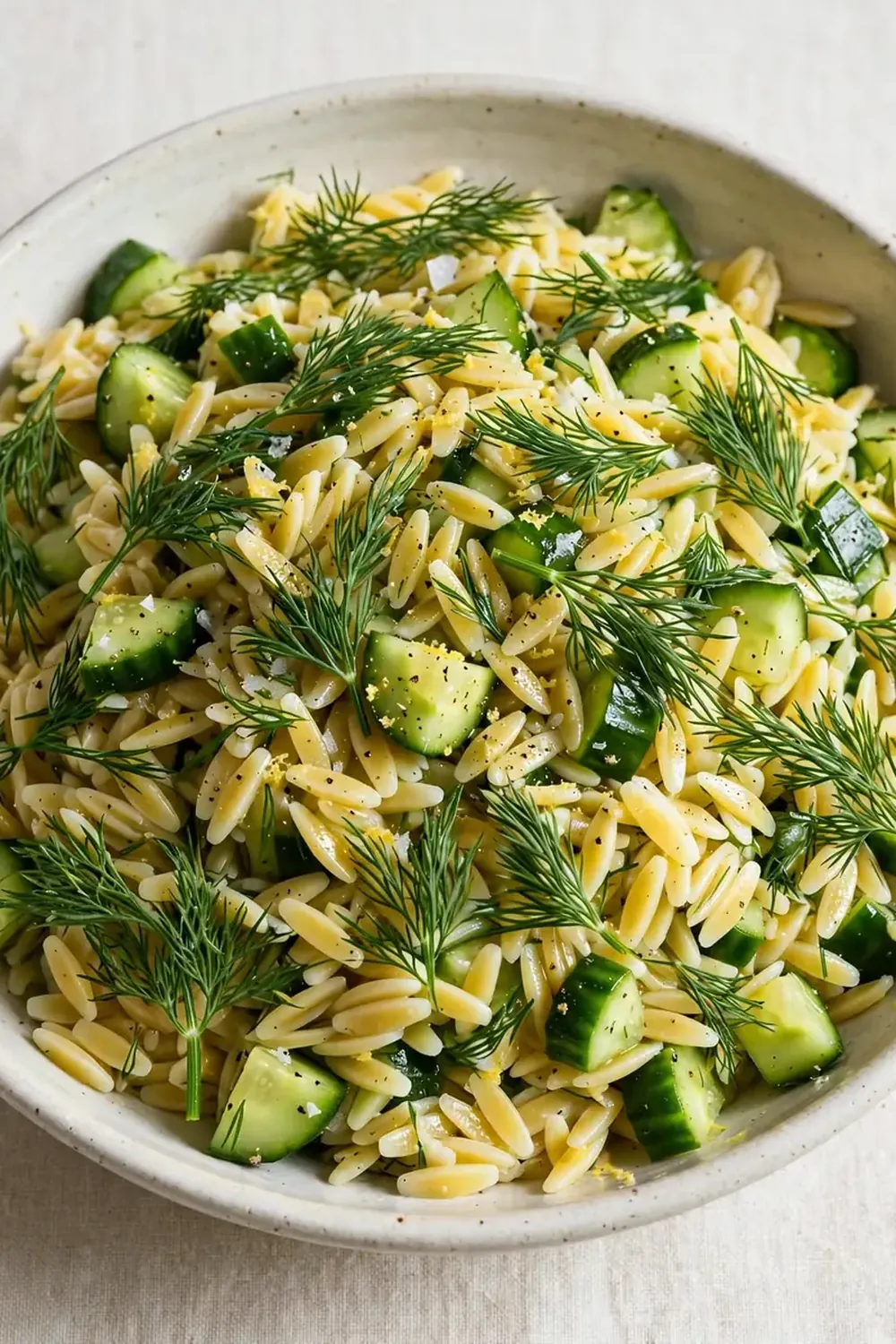 orzo salad cucumbers fresh dill