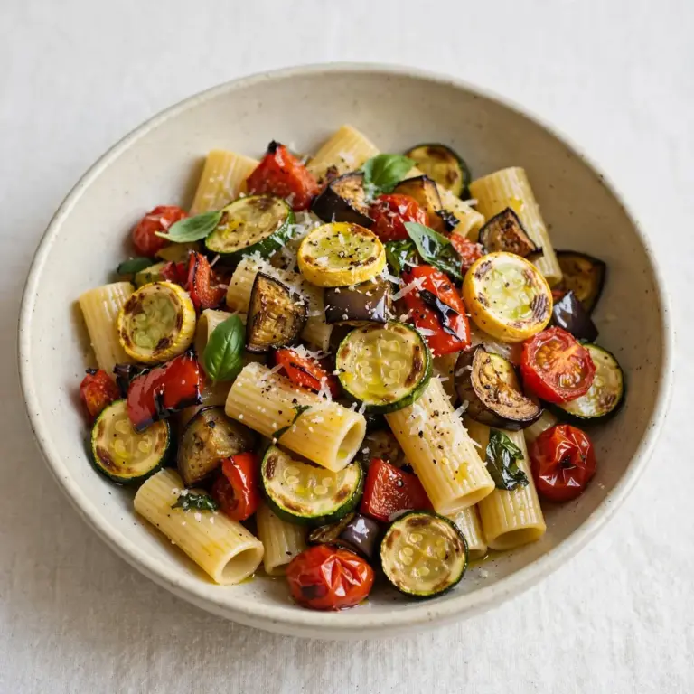 Pasta mit gerösteten Sommergemüsen