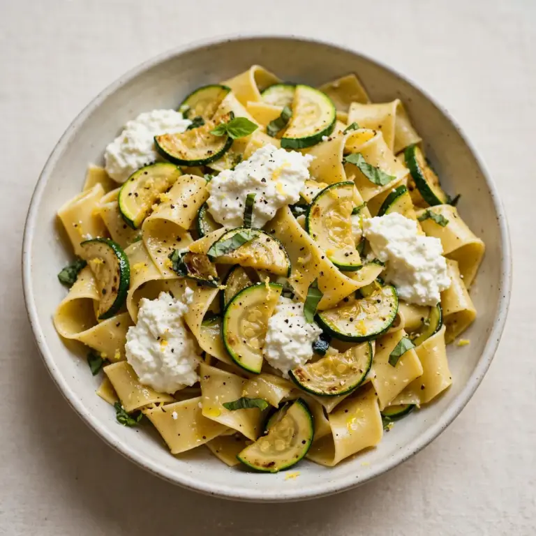 Pasta mit Zucchini und Ricotta