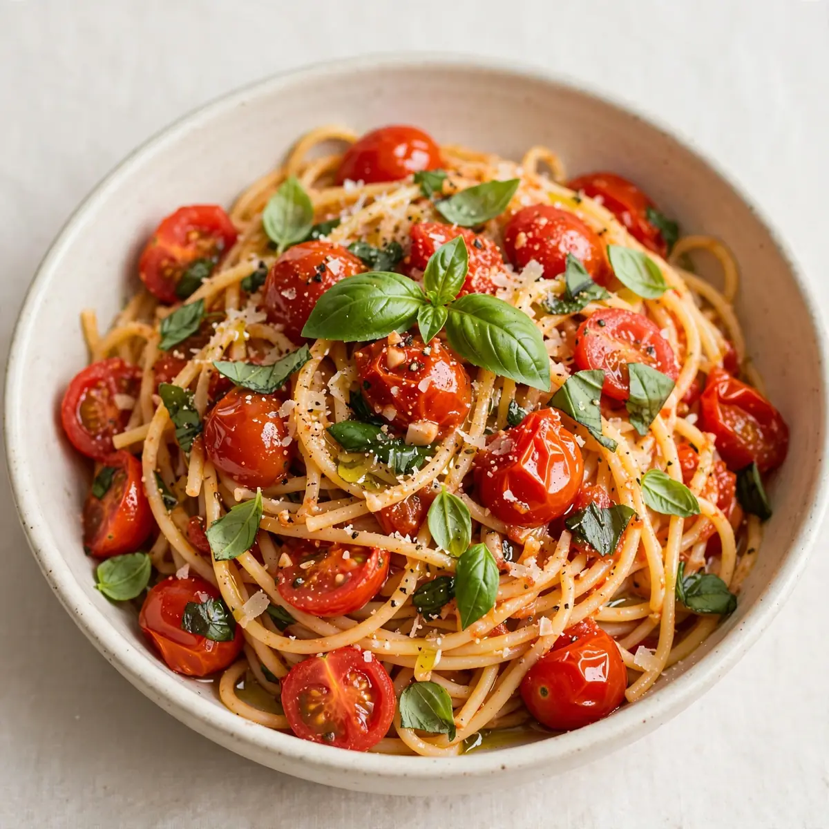 Schnelle Sommer-Tomaten-Basilikum-Pasta
