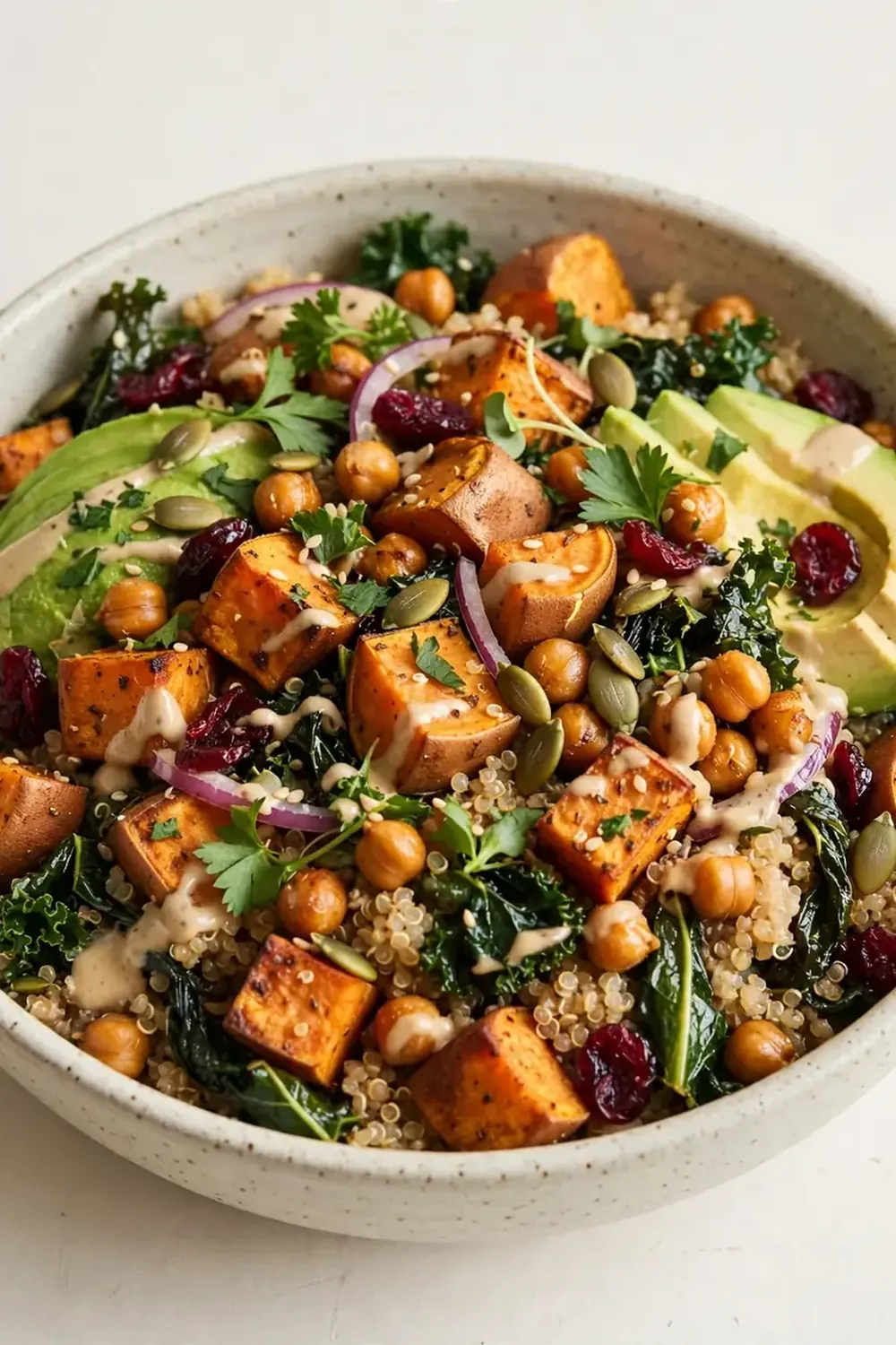 Warm Quinoa and Sweet Potato Harvest Bowl