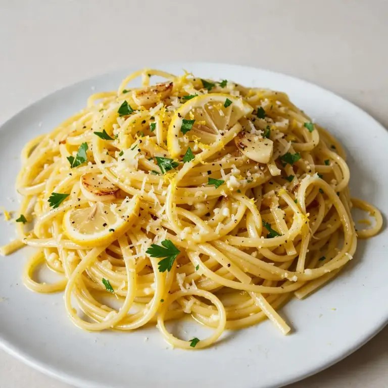 Zitronen-Knoblauch-Butter-Pasta