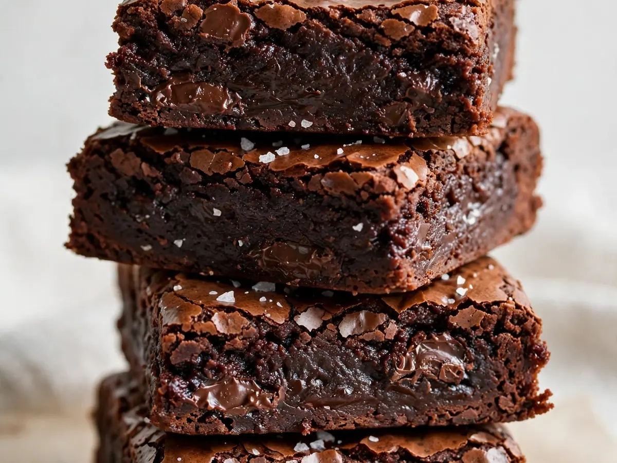 Brownies mit Meersalz: fudgy und schokoladig