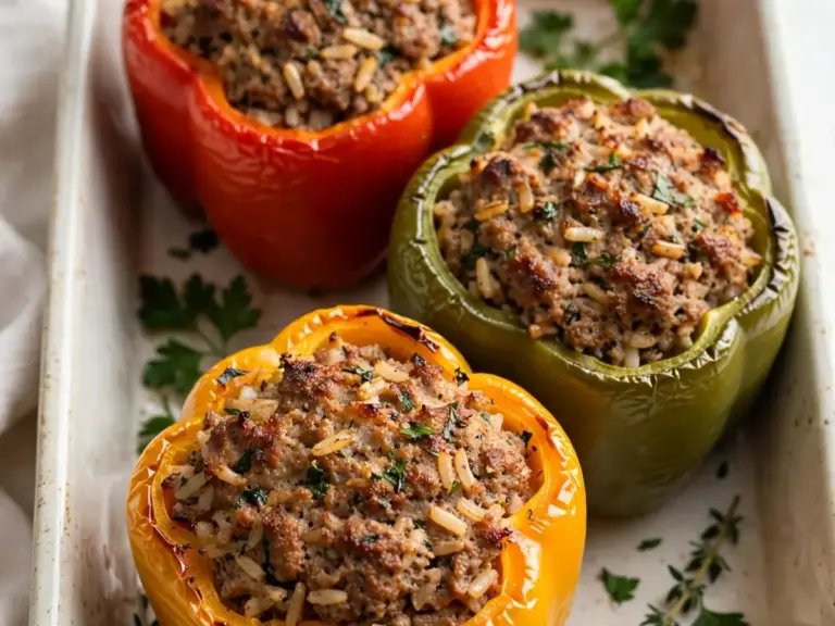 Gefüllte Paprika mit Hackfleisch und Reis – klassisch und einfach