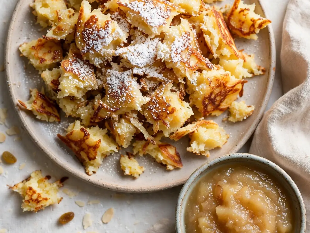 Kaiserschmarrn mit Apfelmus – österreichischer Klassiker