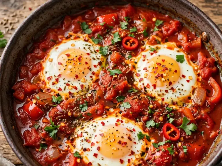 Shakshuka: Eier in würziger Tomatensauce